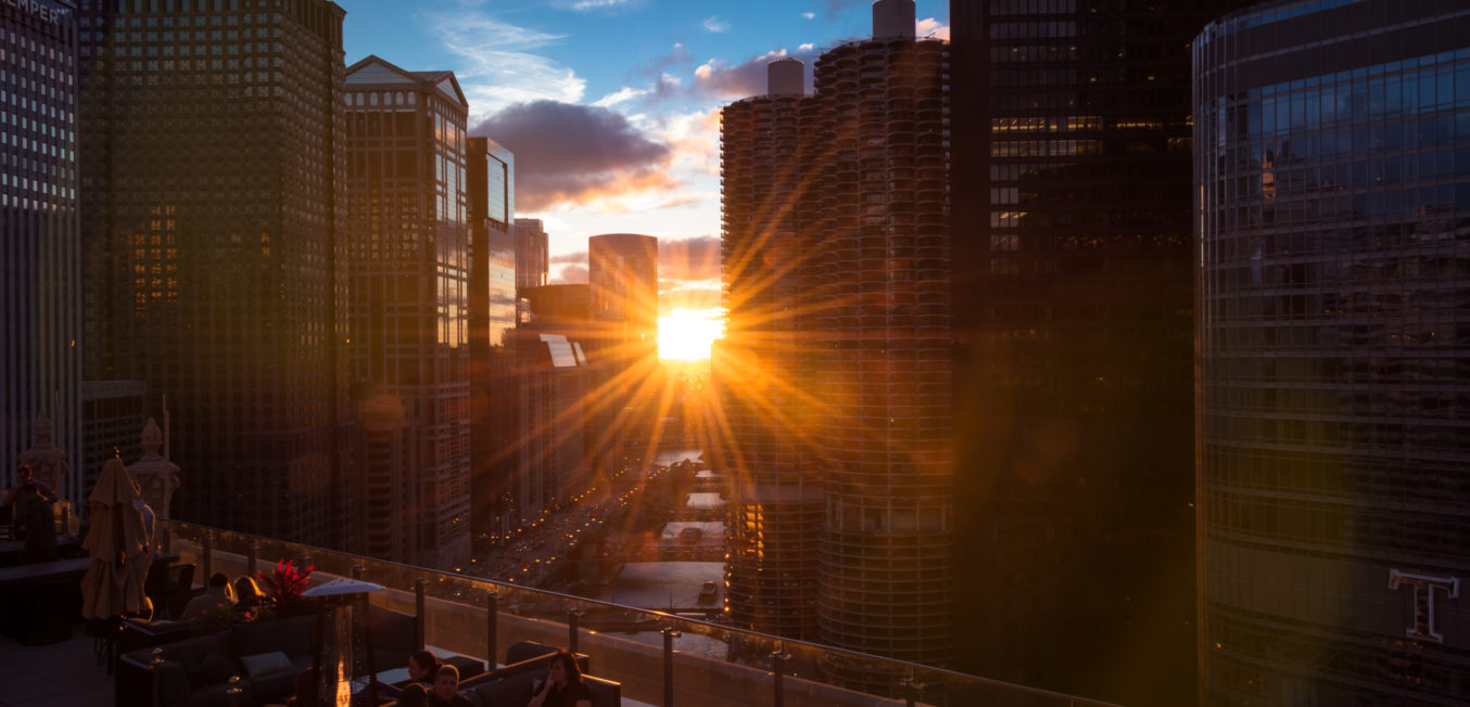 Fall Sunset from LondonHouse Chicago