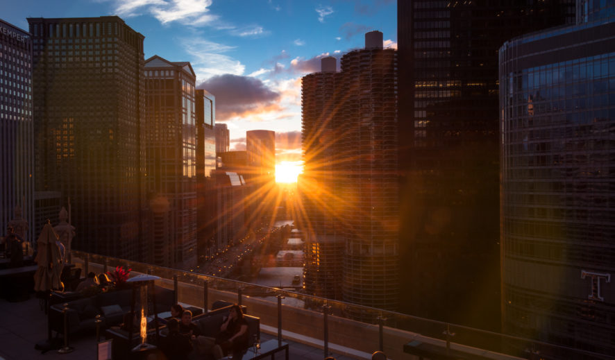 Fall Sunset from LondonHouse Chicago