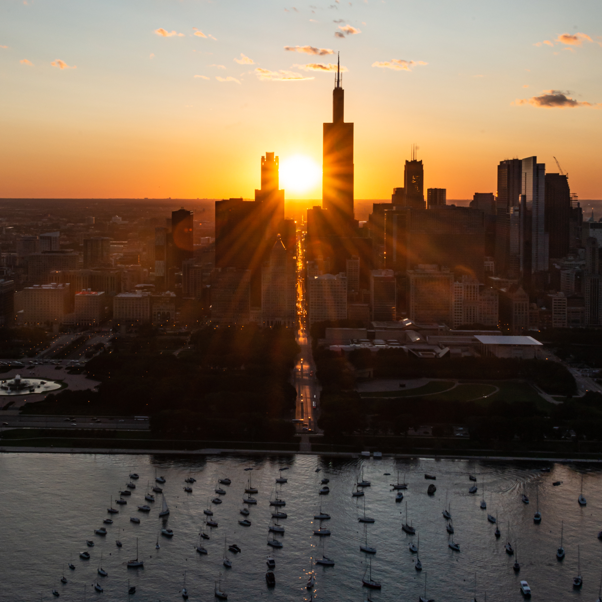 Chicagohenge Flight for the Fall Equinox