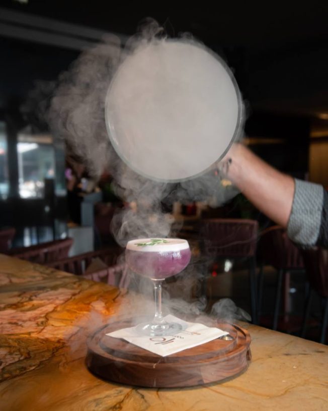 IO Godfrey Roseberry Sour with smoke presentation