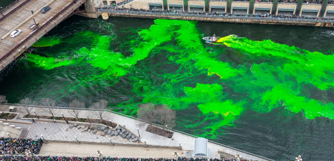 St. Patrick's Day Chicago River Dyeing: Content Capture and Influencer Collaboration for LondonHouse Chicago