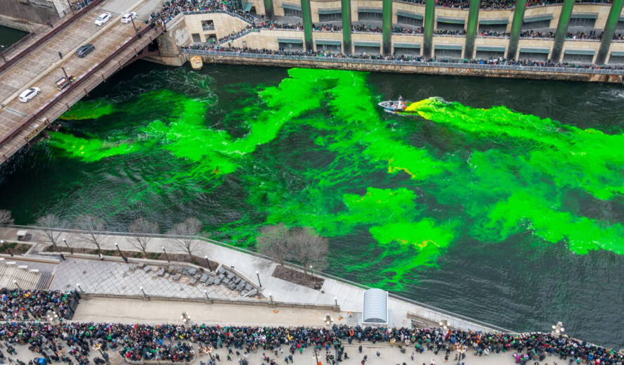 St. Patrick's Day Chicago River Dyeing: Content Capture and Influencer Collaboration for LondonHouse Chicago