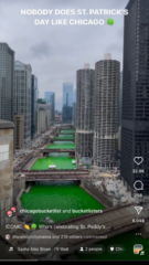 @chicagobucketlist Chicago River Dyeing from LondonHouse Chicago @chicagobucketlist